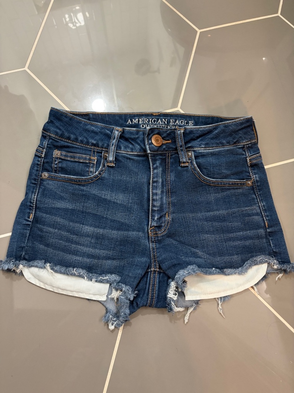 High Rise Denim Shorts